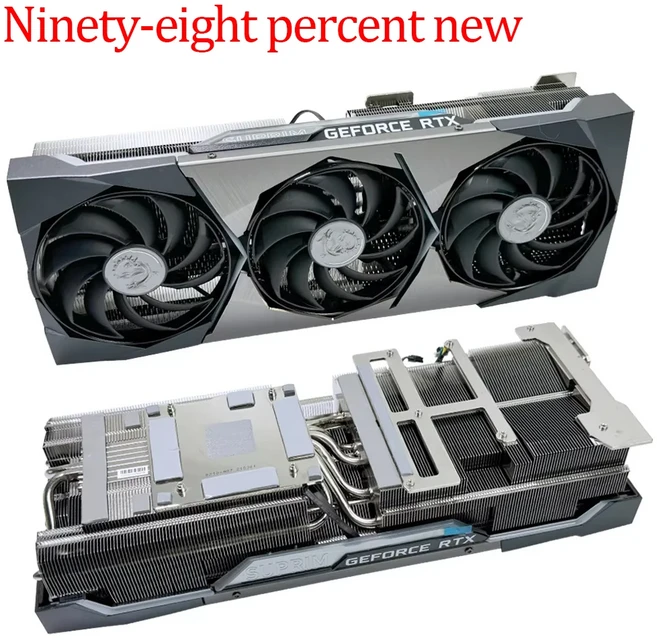 MSI RTX 3090 Ti SUPRIM X 그래픽 카드 교체용 히트싱크 RTX3090Ti 비디오 카드 라디에이터 오리지널, 01 98 Percent - new, 01 검정색, 01 RGB