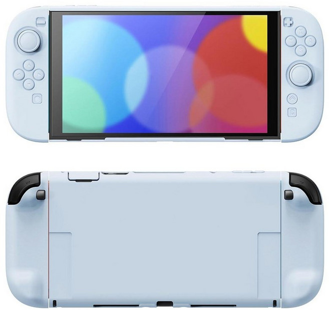 Playvital PlayVital Hard Case for Nintendo Switch 2 with Extra Stand & Thumb Grip Caps | Split Des, 헤븐 블루