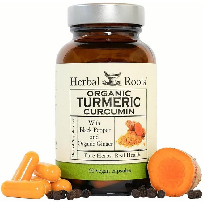 허벌루츠 강황 터메릭 커큐민 Turmeric Curcumin 60캡슐, 60정, 1개
