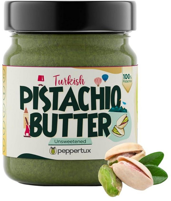 Peppertux Farms 피스타치오 버터 베이킹 케이크 아이스크림 쿠키 비건 스프레드 페이스트 글루텐 프, Peppertux Farms 피스타치오 버터 베이킹 케, 7 Ounce (Pack of 1)