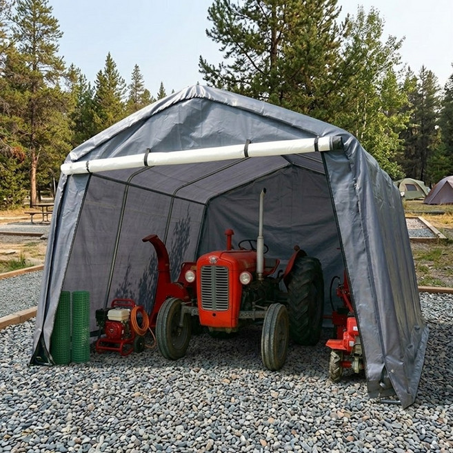 조립식 천막 캐노피 창고 행사 주차장 차고 대형 그늘막 농막 프레임 방수 텐트, 그레이