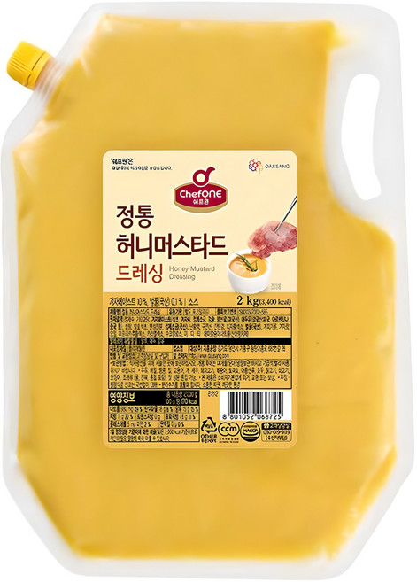 쉐프원 정통 허니머스타드 드레싱, 1개, 2kg