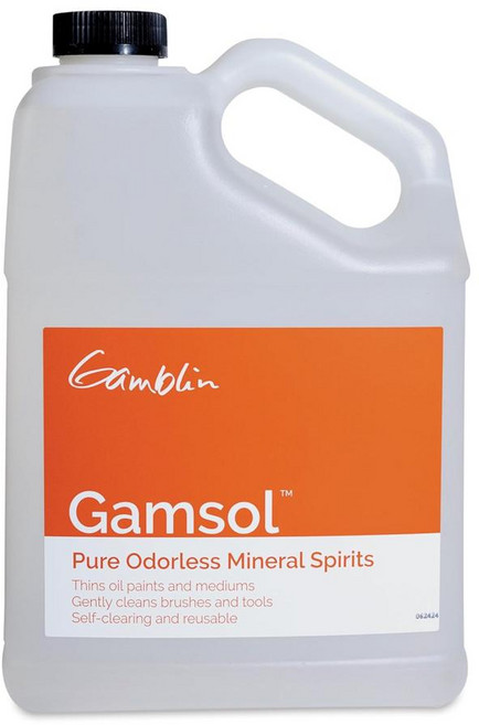 Gamblin 감솔 오일 페인트 세척 무취 미네랄 스피릿 3.78L, 1개