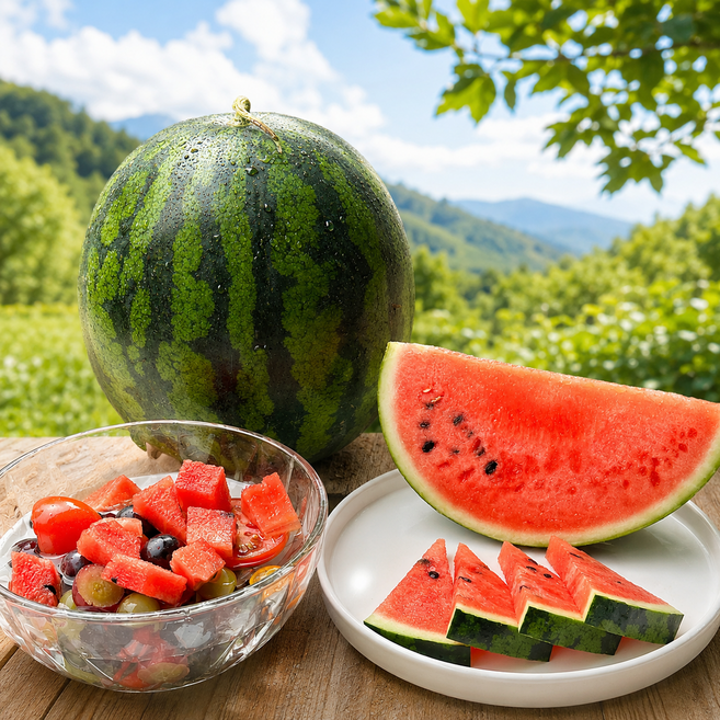 한결마루 고당도 수박 산지직송 제철 하우스수박, 1개, 8kg