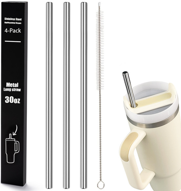 LJL 스텐(304)롱 스트로우 텀블러 1.18l/887ml/591ml 호환 빨대 세트, 1세트, 887세트