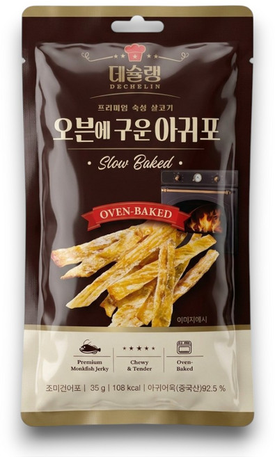 데슐랭 오븐에 구운 아귀포 스틱형, 1개, 35g
