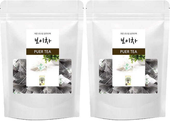 보이차 25티백 숲으로허브 삼각티백, 25개입, 2개, 1g