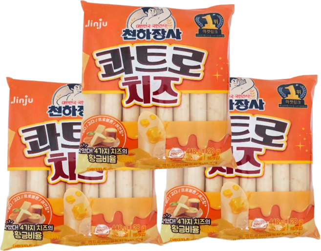 진주햄 천하장사 콰트로치즈 소지지 448g x 3개