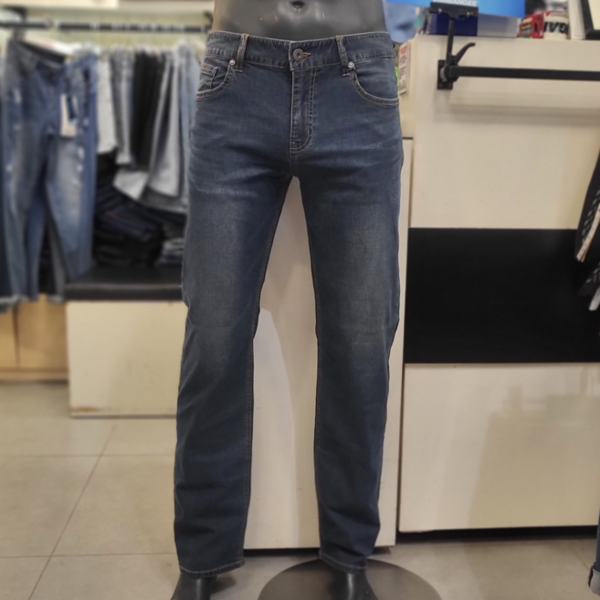 잠뱅이 남성 쿨맥스 약간 통 넓은 일자핏 슬판 청바지 AO5DIG034