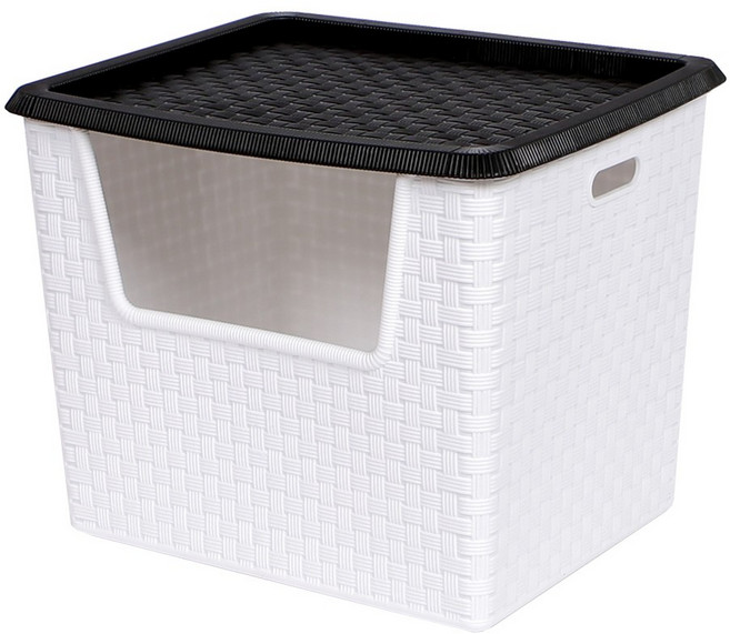 지오리빙 클린존 50L 분리수거함, 1단(화이트), 1개