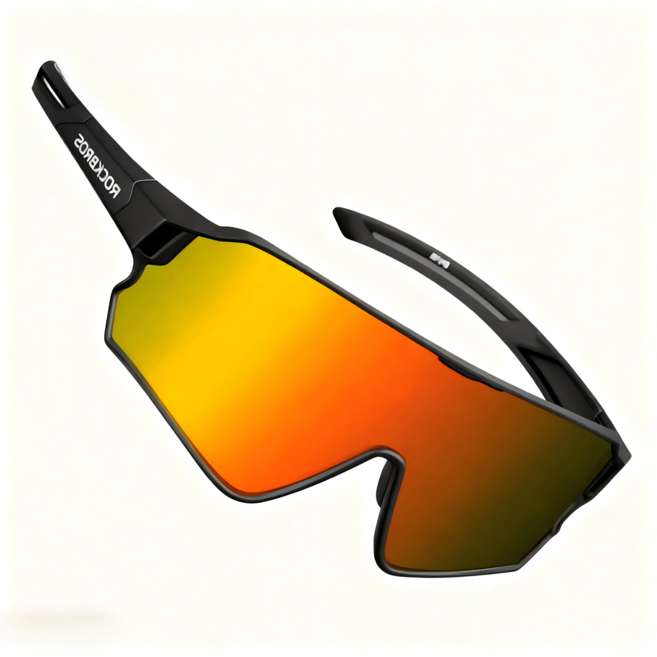 락브로스 SP179 야외 스포츠 사이클링 편광 고글 + 도수 클립 케이스 세트, 블랙, 1개