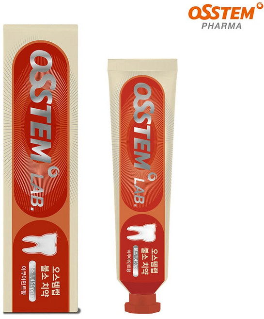 오스템랩 불소치약 1450ppm 아쿠아민트향 충치균억제, 10개, 40g