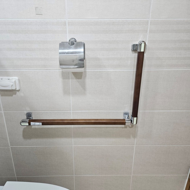 (공식 판매사) 국산 CE460 108cm 국산 장애인 L자 핸드레일 화장실 안전손잡이 안전바 벽부형 노인 장기요양 복지용구 실버용품 요양등급 어르신용품, 노인장기요양등급 할인구매(본인부담금 6%), 1개