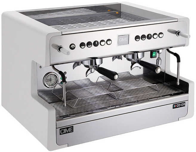 씨메 CO-05 PID 2그룹 화이트 반자동 에스프레소 업소용 원두 커피머신 CIME 시메 CO-05