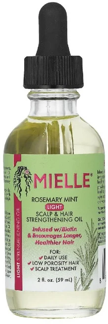 Mielle 미엘 로즈마리 민트 두피 모발 강화 오일 59ml 가벼운 영양 공급 약해진 모근 집중 케어 3개세트 (미국산) - 쿠팡