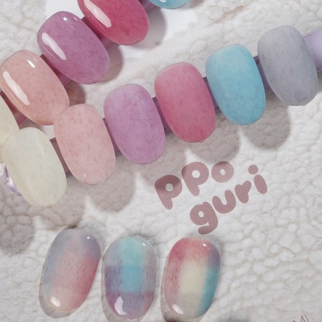 [더네일샵] 케미젤 뽀그리 벨벳 니트젤 6종세트 캐미 벨벳젤, 1개, 10ml, 6종SET