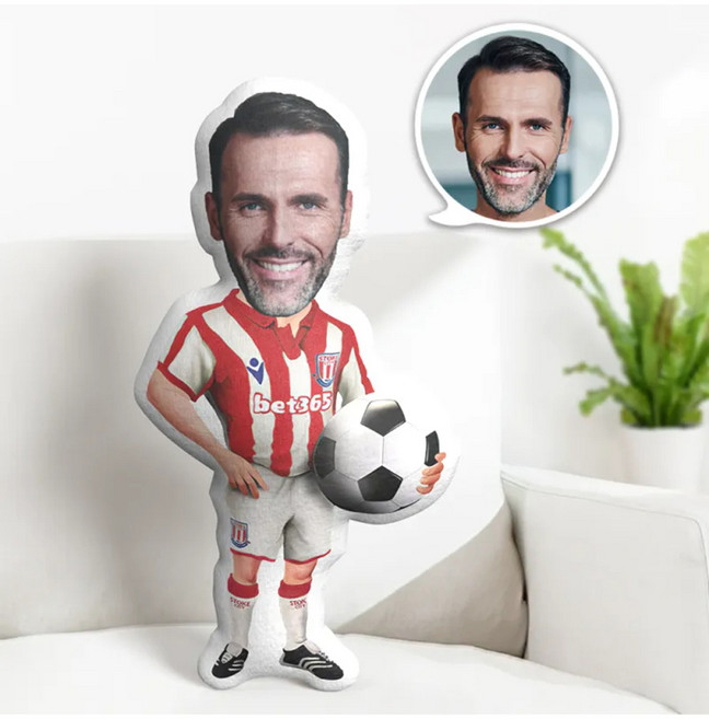 사용자 정의 얼굴 베개 개인화 된 인형 축구 선수 MiniMe 그를위한, 01 Image customization, 04 40cm