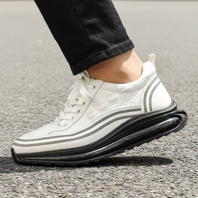 에버라스트 남성 발편한 스니커즈 5cm 에어 쿠션 경량 로우 논슬립 운동화 가죽 워킹화 신발 남성 가벼운 트레일 러닝화