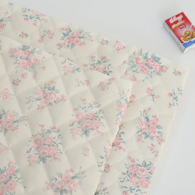 릴리패브릭 4온스 누빔원단 빈티지 부케, 1개, 하트누빔