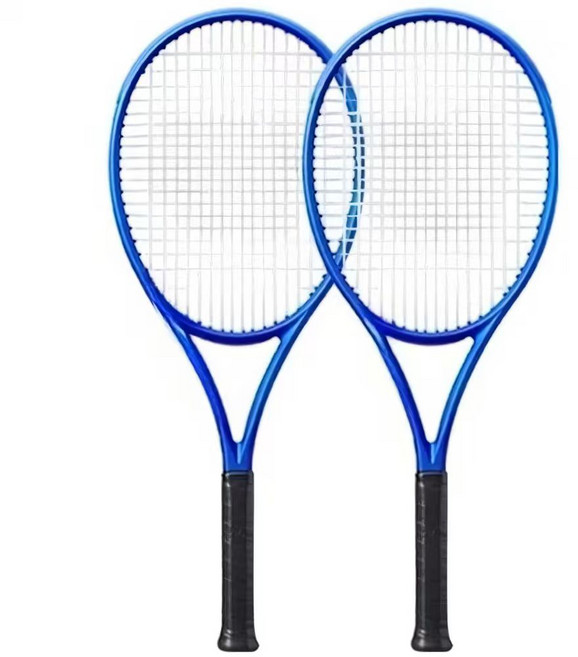 청소년용 테니스 트레이너 세트 초보자 성인 겸용 단독 연습 스트링 리턴 시스템 자동 연습기, 1세트, 파란색, 청소년용 테니스 라켓 2개 세트 52CM*22CM