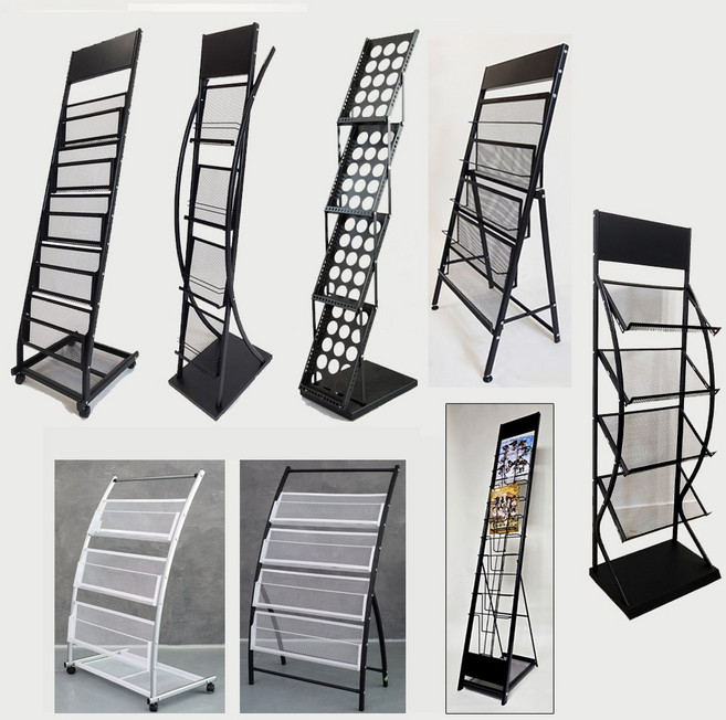 은광 잡지꽂이 잡지 거치대 철제 잡지꽃이 카다로그스탠드 매거진랙 카달로그 전단지 팜플렛 꽃이 꽂이 거치대 홍보물, 01 STYLE