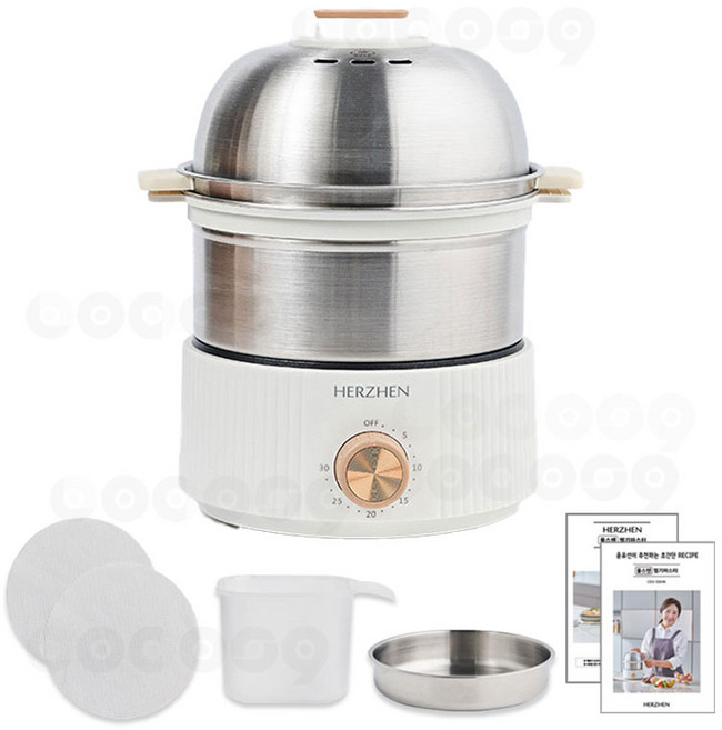[로코스나인] 헤르젠 올스텐 3단 멀티 찜기 만능 전기 냄비 쿠커 그릴 야채 계란찜기 전기찜, 헤르젠 올스타 멀티 찜기