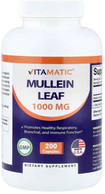 아이허브 뮬레인잎 1000mg 캡슐 200정(캡슐 1정당 333mg), VMC80104, 1개 - 쿠팡