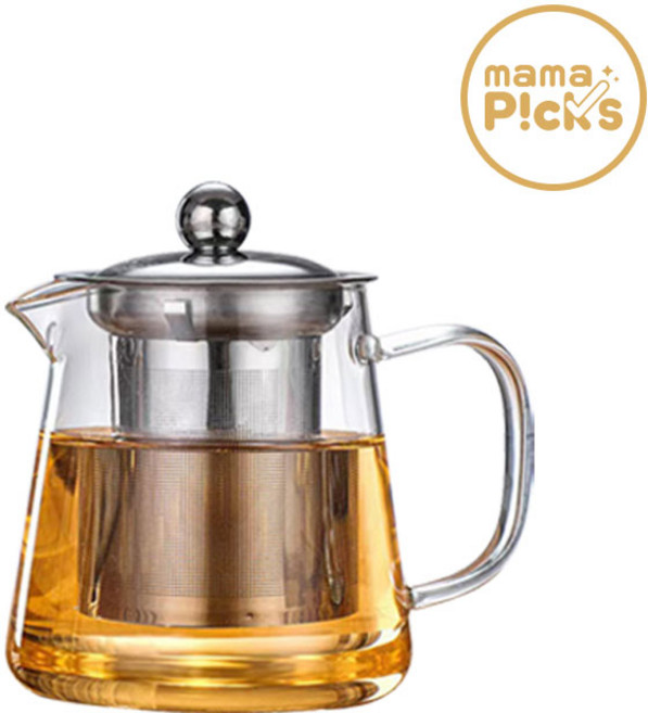 마마픽스 차주전자 티메이커 내열유리 티포트, 티포트-450ml, 1개