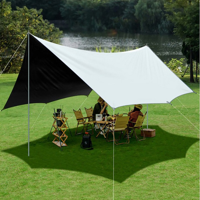 수흥무역 블랙코팅타프 자외선 차단 210D 옥스포드 타프 캠핑타프, 흰색