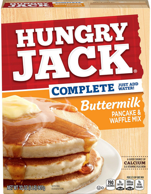 헝그리 잭 버터밀크 팬케이크 및 와플 믹스 32온스 (6개 Hungry Jack Buttermilk Pancake and Waffle Mix 32 Ounce (Pack of 6, 32온스(12팩), 1개