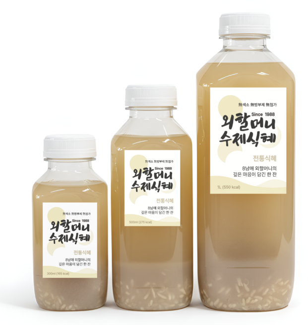 [외할머니수제식혜] 전통식혜 500ml 국산햇엿기름 무방부제, 6병