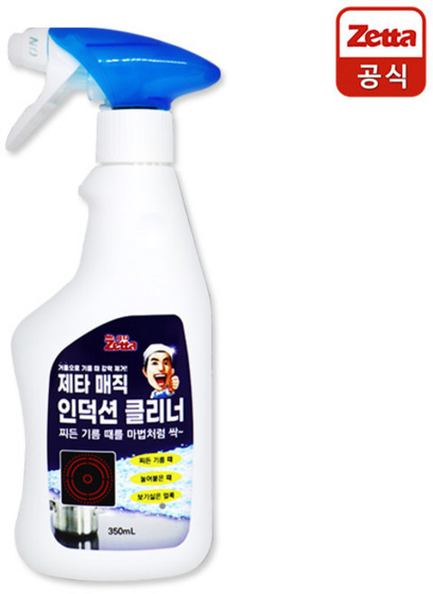 제타 인덕션 클리너 350ml 주방 청소세정제 상큼한 레몬향 / 기름때 찌든때 얼룩, 1개