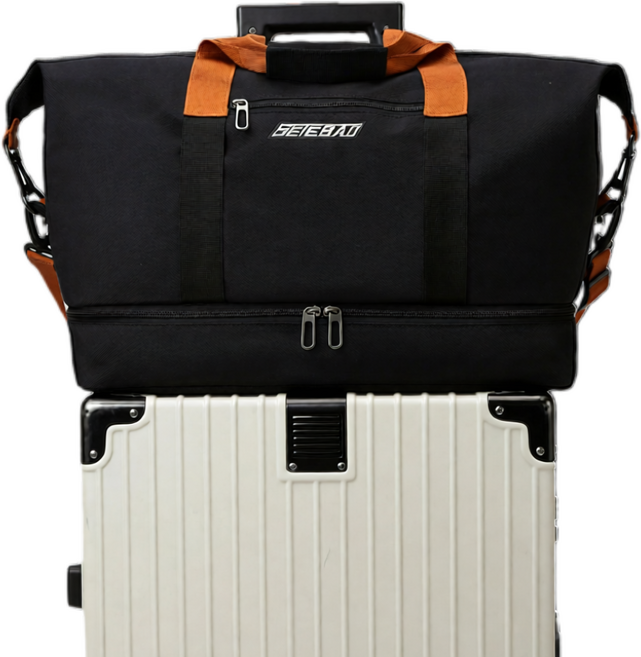 스마일리 프리미엄 대용량 여행용 보스턴백 캐리어 결합 골프 방수 더플백