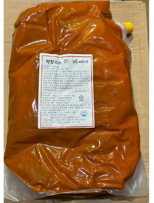 업소용 막창 소스 대용량 5kg 양념 곱창 찍어먹는, 1개