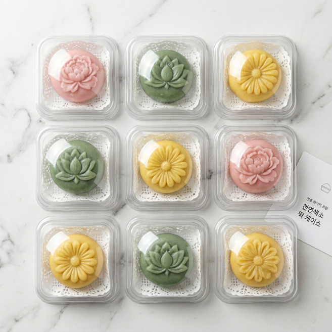 돔형 사각 케이스 화과자 두쫀쿠 양갱 케이스, 50개, 투명