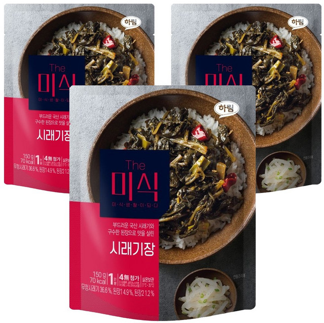 더미식 시래기장 덮밥소스, 150g, 3개