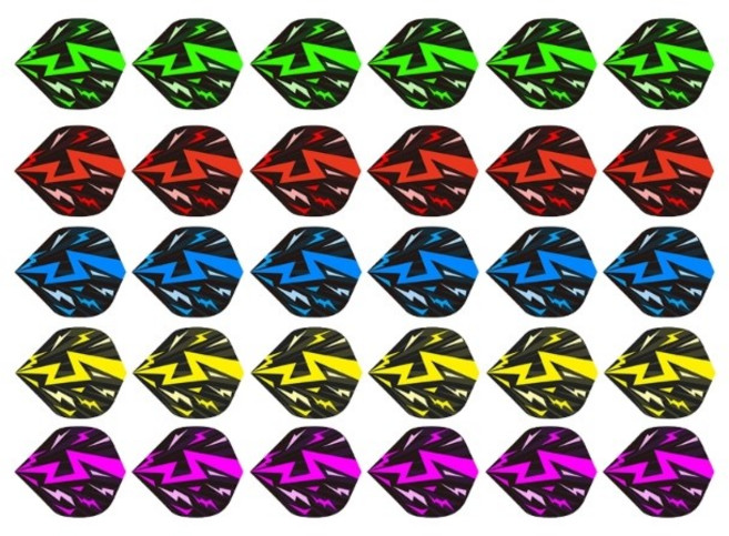 플레이어를 위한 30대의 다트 테일 PET 교체 깃털 테일 윙 다트 비행, Screaming 30 pieces, 05  30