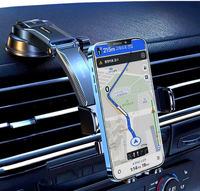 에이덤스 차량용 대쉬보드 거치대 흡착식거치대 휴대폰 스마트폰 유리, 1개, 블랙