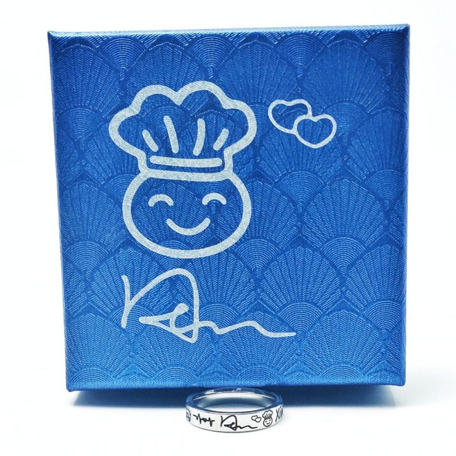 田曦薇 原創涂鴉 簽名 戒指, 1個, 田曦薇單戒禮盒美碼5號最小號48毫米