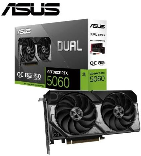 ASUS DUAL GeForce RTX 5060 OC 8GB 顯示卡, 1個