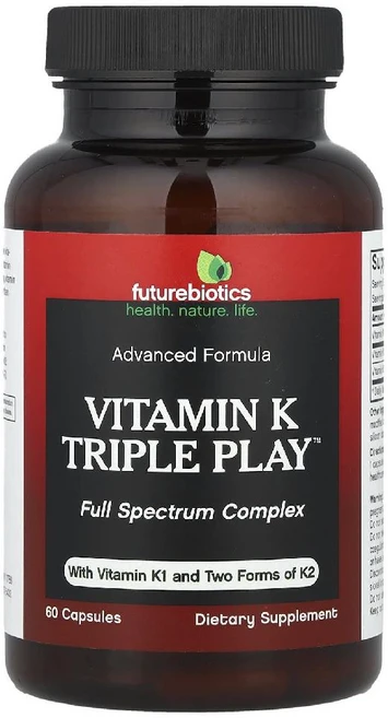 퓨처바이오틱스 비타민K VitaminK Triple Play 550mcg 캡슐 60정, 1개 - 쿠팡