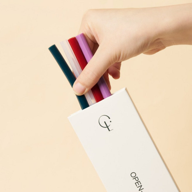 클린리브 180도 개방형 친환경 실리콘빨대 스탠리 스타벅스 텀블러 호환가능, 1개, 1개