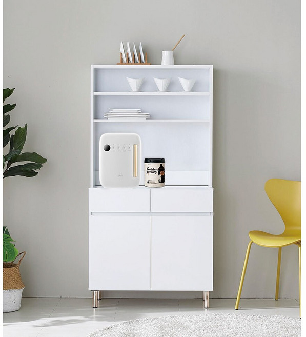 맘마존 수납장 신생아 분유존 수납장 이유식존 800 세트 홈카페장, 화이트