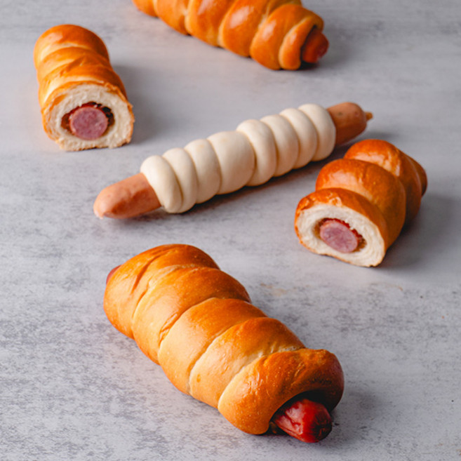 [카페노리] 냉동생지 - 롤롤 소세지빵 / 소시지, 1개, 95g