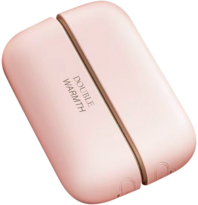 DOUBLE WARMTH 磁吸暖手寶，雙面快速加熱三檔溫控, 粉【鋁合金材質】, 無型號