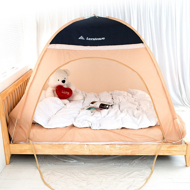 런웨이브 난방텐트 원터치 실내 방한 침대 일반형/양문형 텐트