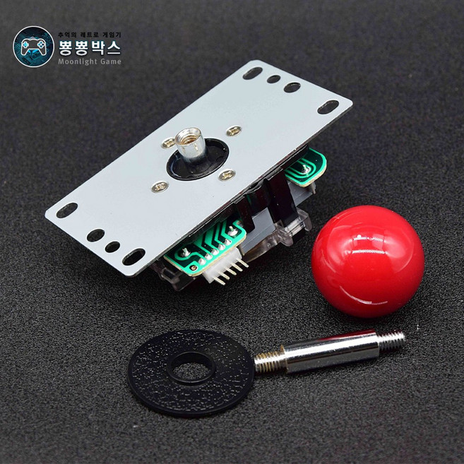 뿅뿅박스 360도 회전 무각 조이스틱 월광보합 게임기 호환 부속품, 1개, 레드, WKQI-111