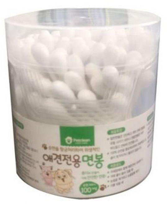 펫크린 면봉 80매 애견전용, 1개