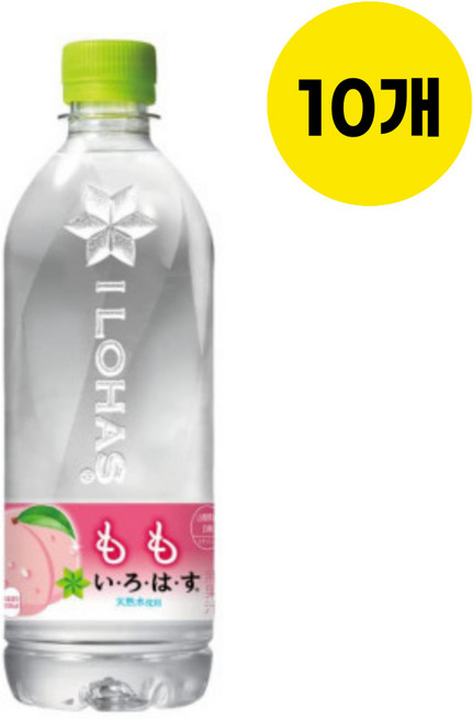 일본 이로하스 물 복숭아맛 워터 540ml 8개, 10개