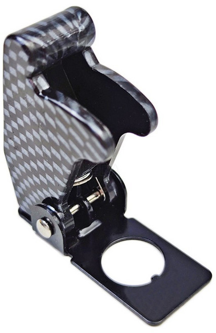 1Pcs 조명 LED 토글 스위치의 안전 항공기 플립 업 커버 가드 자동차 자동차 보트 트럭 탄소 섬유 빨간색, 12 Carbon Fibre, 1개